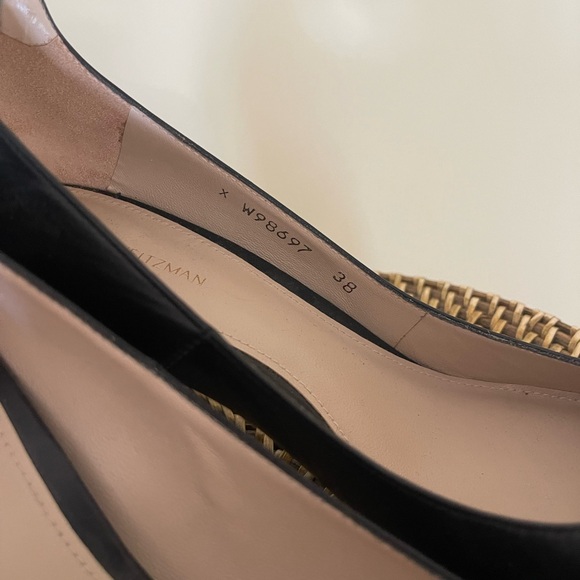 NWOT Stuart Weitzman Piper Black Ankle Pump Size 38 - Picture 4 of 8